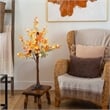 Nearly Natural 3ft Pre-Lit Autumn Eucalyptus Fall Tree w/ Pinecones Berries