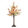 Nearly Natural 3ft Pre-Lit Autumn Eucalyptus Fall Tree w/ Pinecones Berries