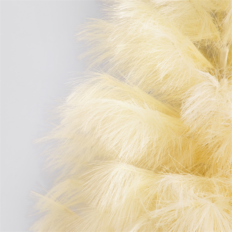 Nearly Natural 4ft Artificial Off White Pampas Grass Christmas Tree in White