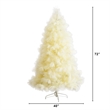 Nearly Natural 6ft Artificial Off White Pampas Grass Christmas Tree in White