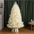 Nearly Natural 6ft Artificial Off White Pampas Grass Christmas Tree in White