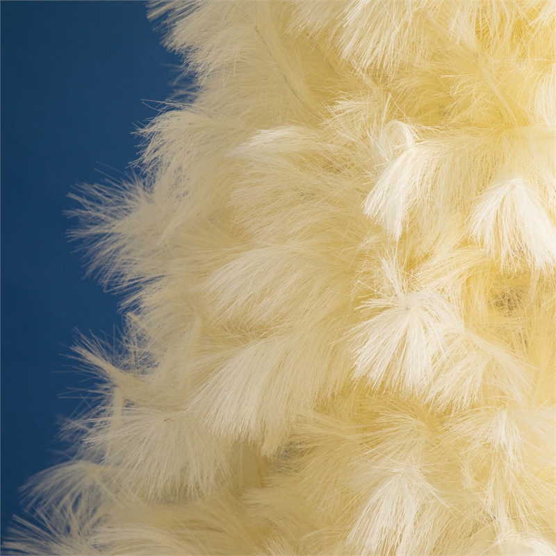 Nearly Natural 6ft Artificial Off White Pampas Grass Christmas Tree in White