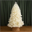 Nearly Natural 6ft Artificial Off White Pampas Grass Christmas Tree in White