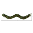 Nearly Natural 9ft Mixed Pine Christmas Garland w/ 50 Clear LED Lights Berries