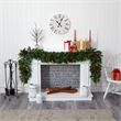 Nearly Natural 9ft Mixed Pine Christmas Garland w/ 50 Clear LED Lights Berries