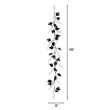 Nearly Natural 6.5ft Pre-Lit HalloweenBlack Maple Garland w/48 Orange/Purple LED