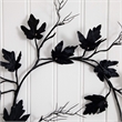 Nearly Natural 6.5ft Pre-Lit HalloweenBlack Maple Garland w/48 Orange/Purple LED