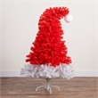 Nearly Natural 5ft Pre-Lit Holiday Red Santa's Hat Christmas Tree with 300 LED