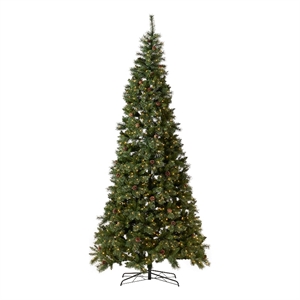 Nearly Natural 11ft White Mountain Pine Green Christmas Tree