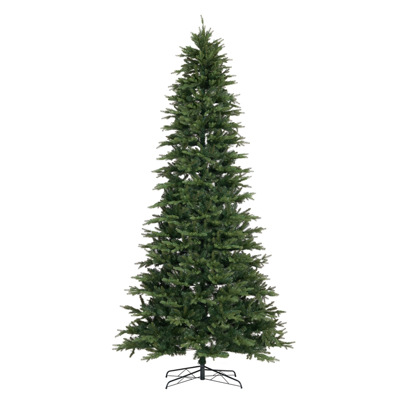 Nearly Natural 11ft Belgium Fir Natural-Look Christmas Tree w/ 1250 Clear LED