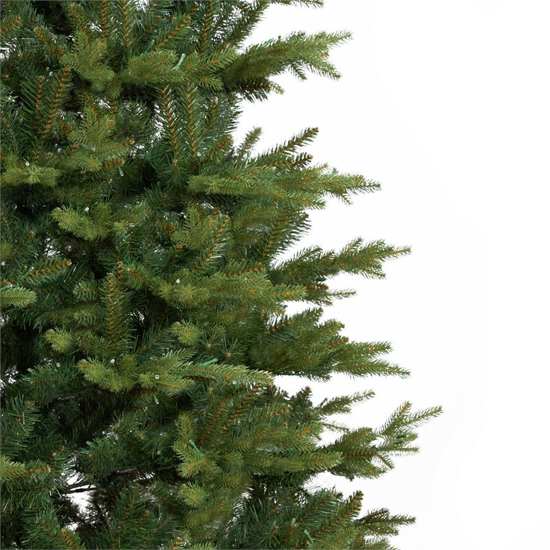 Nearly Natural 11ft Belgium Fir Natural-Look Christmas Tree w/ 1250 Clear LED