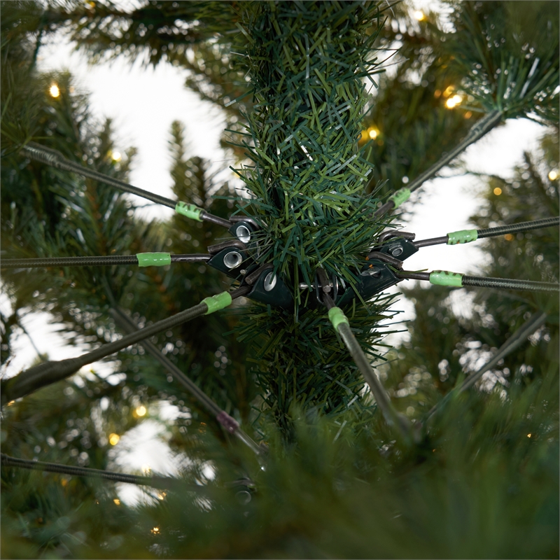 Nearly Natural 11ft Belgium Fir Natural-Look Christmas Tree w/ 1250 Clear LED