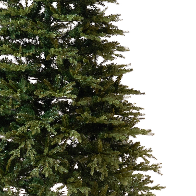 Nearly Natural 12ft Belgium Fir Natural-Look Christmas Tree w/ 1500 Clear LED