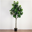 Nearly Natural 12ft Artificial Fiddle Leaf Tree in Green