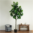 Nearly Natural 12ft Artificial Fiddle Leaf Tree in Green
