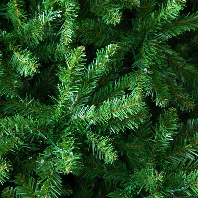 Nearly Natural 14ft Slim Green Mountain Pine Christmas Tree w/1600 WarmWhite LED