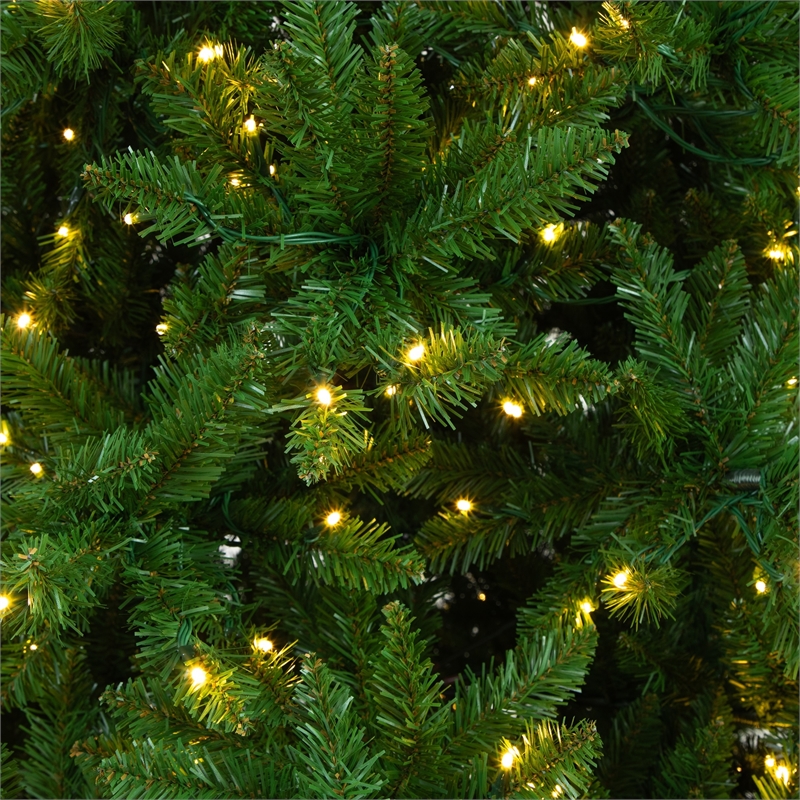 Nearly Natural 15ft Slim Green Mountain Pine Christmas Tree w/ 1900 LED