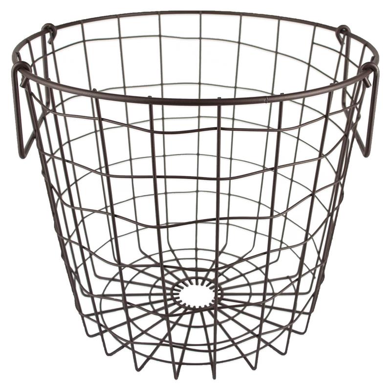 Round Wire Storage Basket, Bronze