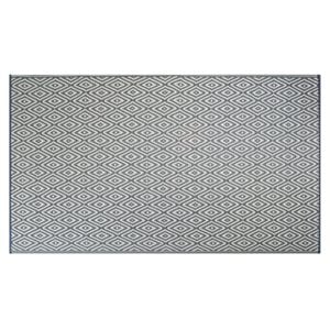 dii 4x6' modern style plastic diamond outdoor rug in gray finish