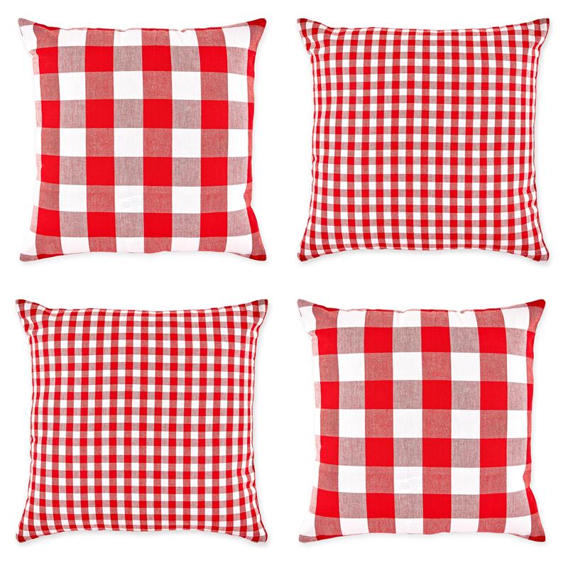red gingham pillowcases
