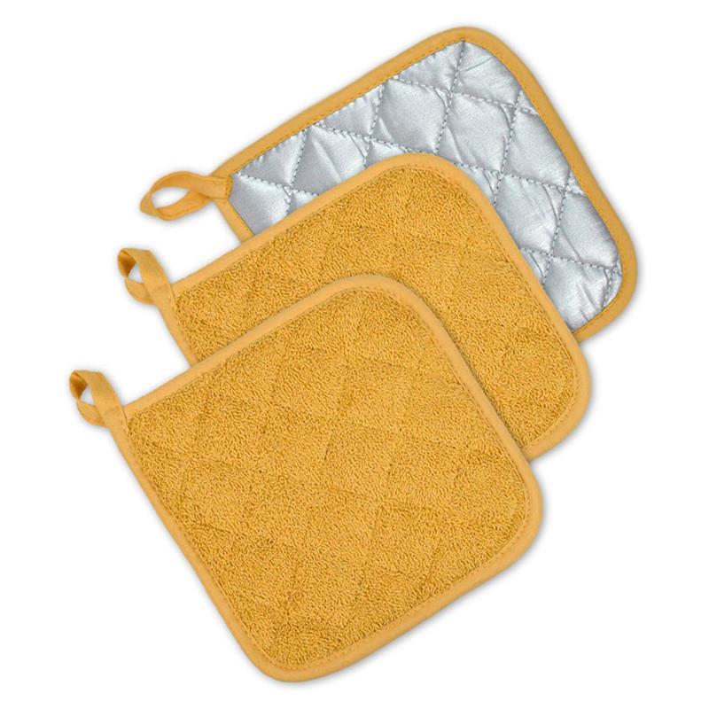 DII Dark Green Terry Potholder (Set of 3)