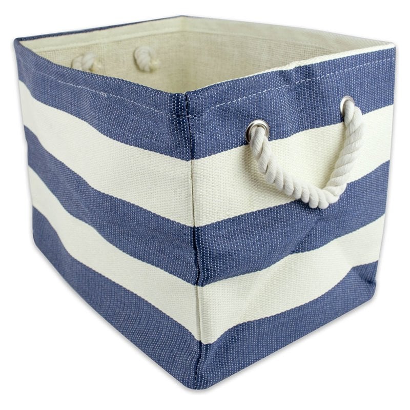 large rectangle stripe toy storage bin