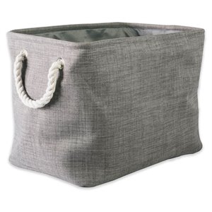 dii rectangle modern polyester large storage bin in variegated gray