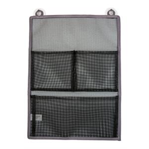 dii modern polyester fabric and pvc bath mesh shower bag in gray
