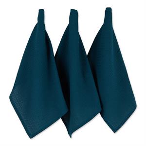 dii teal green  recycled cotton waffle dishtowel (set of 6)