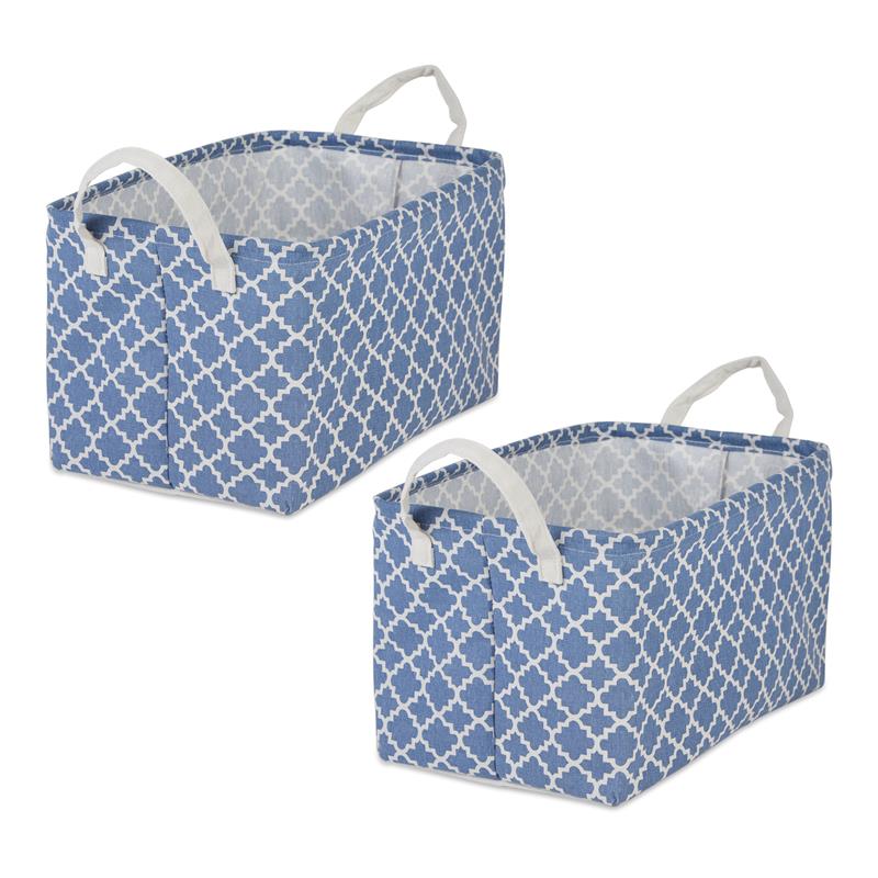 Designer Cotton Laundry Bag in Blue