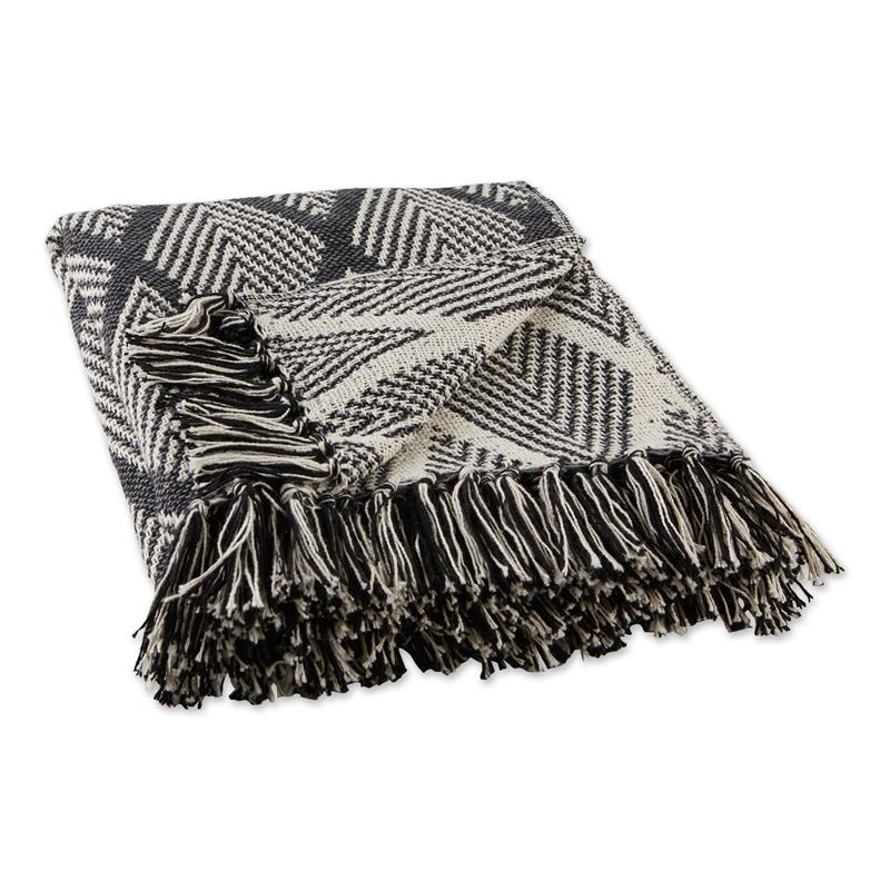 DII Gray Tone Multi Diamond Throw 100 percent Cotton 50x60 inches