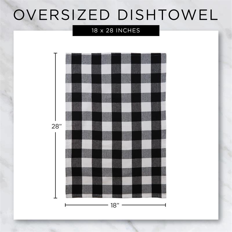 DII Black Buffalo Check Dishtowel (Set of 3)