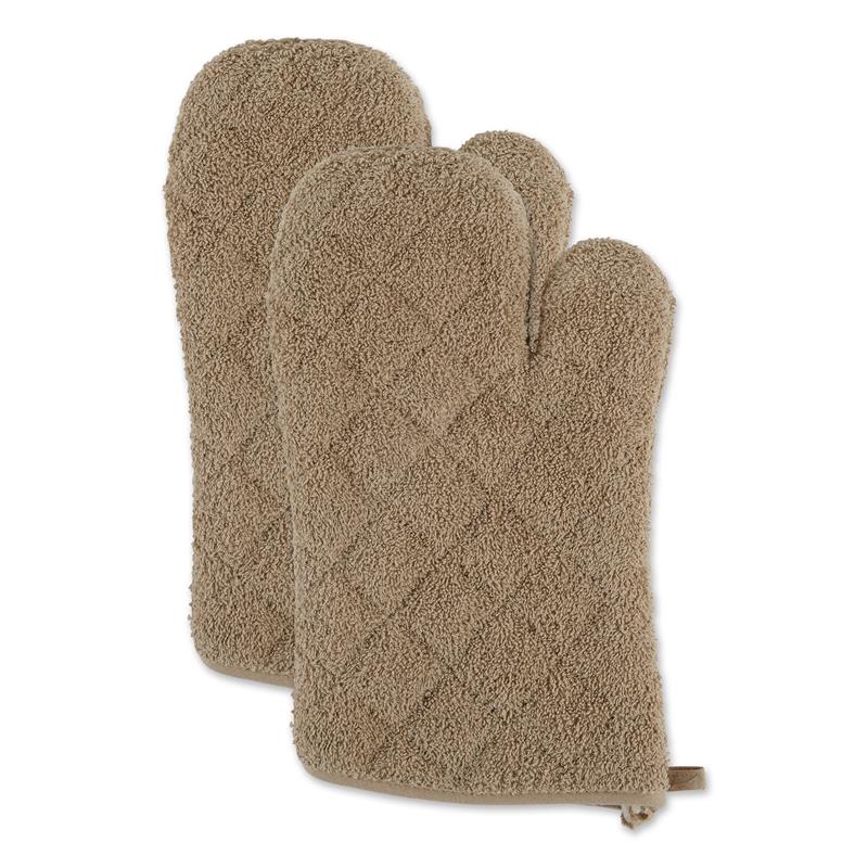 DII Green Apple Terry Oven Mitt (Set of 2), 7x13, 100% Cotton 