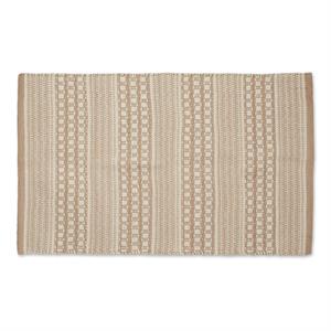 dii stone dobby stripe hand-loomed cotton rug 2x3 ft