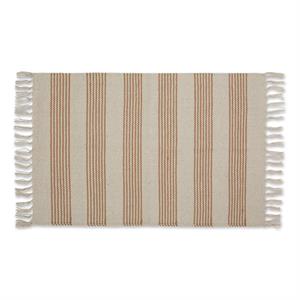 dii stone ticking stripe hand-loomed cotton rug 2x3 ft