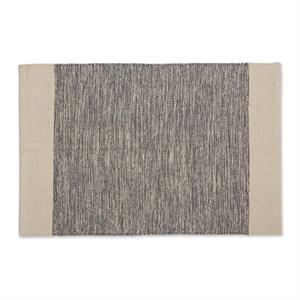 dii gray variegated border hand-loomed rug 2x3 ft