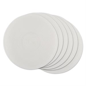White Round PP Woven Placemat (Set of 6) 15 Round