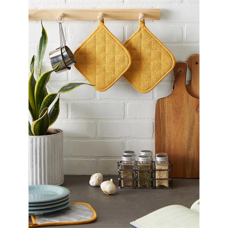 Honey Gold Terry Potholder (Set 3)