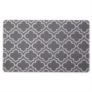 dii gray lattice tufted fabric mat 17.75x29.5