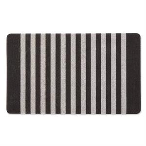 dii multi-color black and white stripe fabric tufted mat 17.75x29.5
