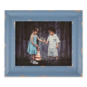 dii 8x10 distressed antique stonewash blue farmhouse glass picture frame