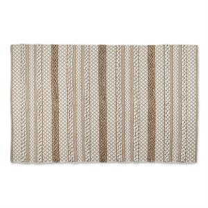 dii stone and white hand-loomed cotton paper chindi rug 4x6