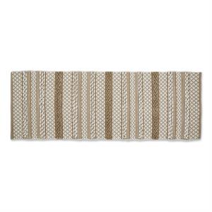 dii stone and white hand-loomed cotton paper chindi runner 2x3x6