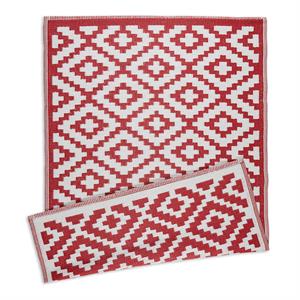 dii rust and white mesa outdoor cotton rug 4x6