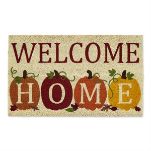 dii multi-color welcome home pumpkins coir wood fiber doormat 18x30