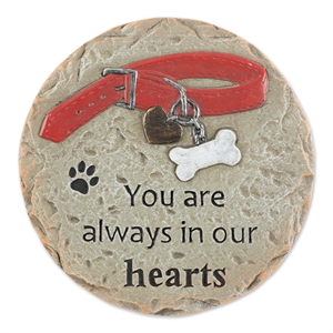 multi-color you are always in our hearts - pet memorial stepping stone