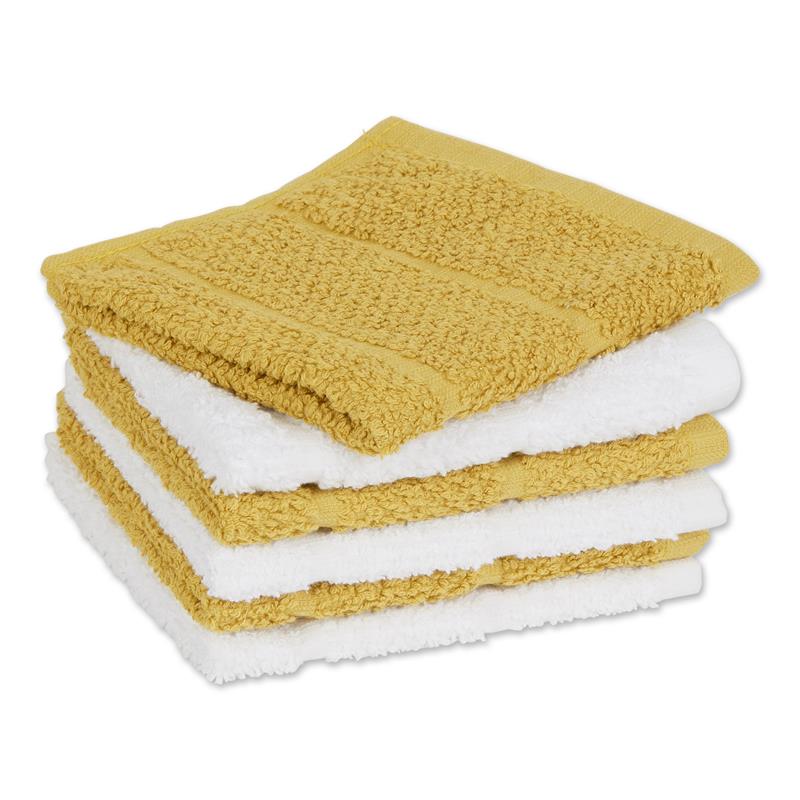 J&M Green Ribbed Terry Dishtowel Dishcloth (Set of 8)