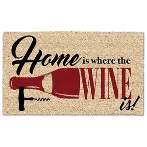 multi-color coir (wood fiber) home is where the wine is doorm 18x30x.5at
