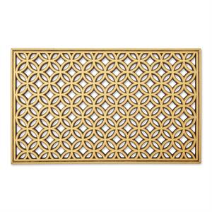 gold painted double ring rubber polyuerethane doormat