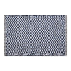 nautical blue diamond handwoven fabric recycled yarn rug 2x3 ft